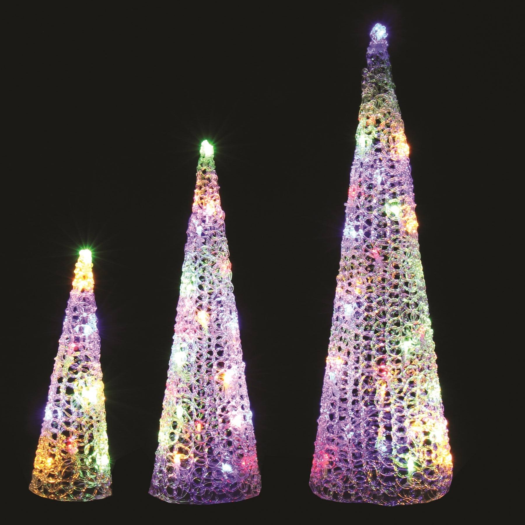 Straits - S3 LED Cones - 64 / 48 / 33cm - White / Multicolour