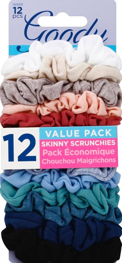 Goody Value Skinny Scrunchies - 12pcs