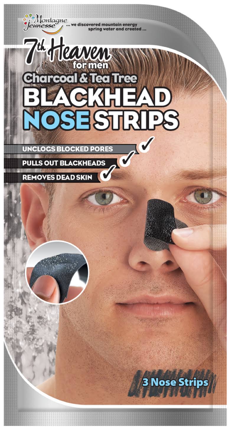 7TH HEAVEN FOR MEN Black HEAD nose strips 3 u