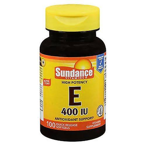 Sundance Vitamin E 400 IU Supplement - with D-alpha, 100 Count