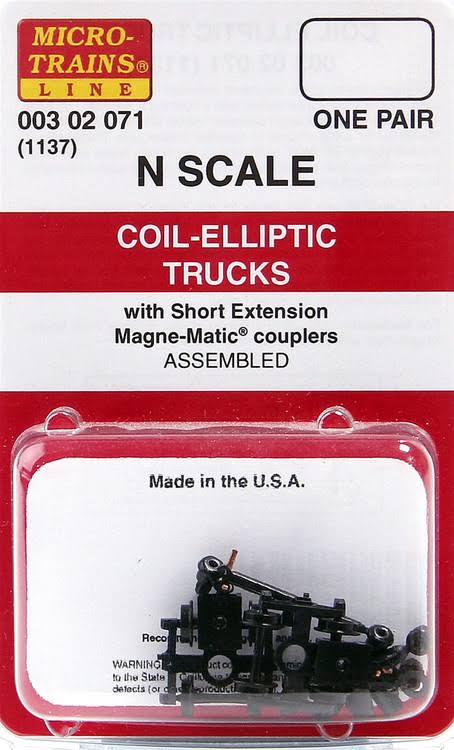 Coil-Elliptic Trucks -- With Short Extension Couplers 1 Pair