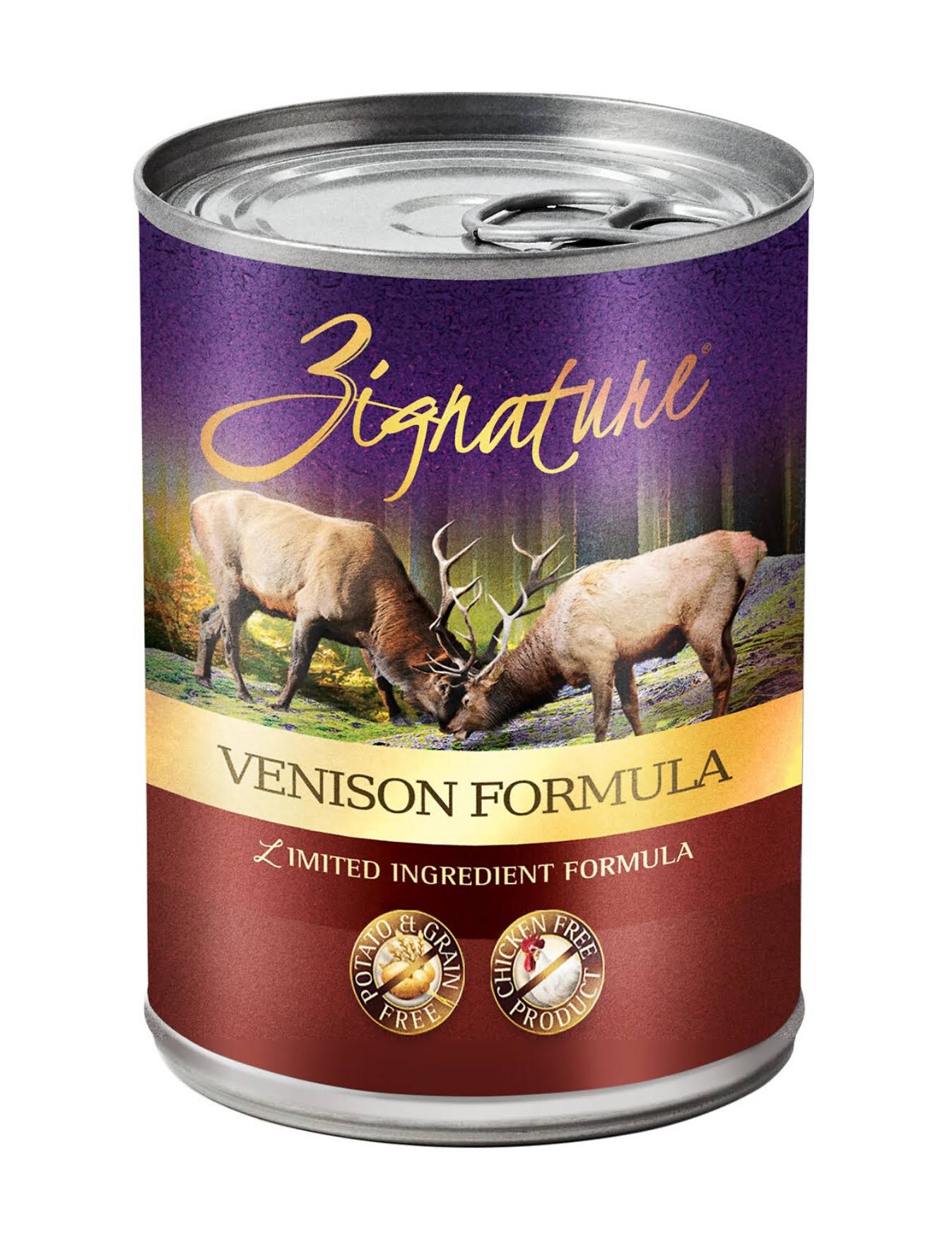 Zignature Venison Formula Canned Dog Food - 13 oz