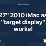 27" 2010 iMac as "target display" works!