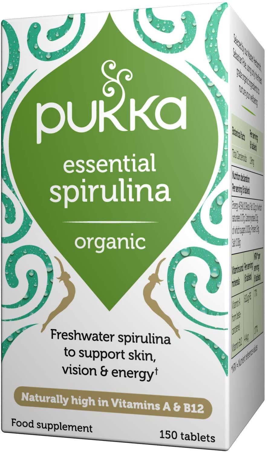 Pukka Organic Essential Spirulina Supplement - 150 Tablets