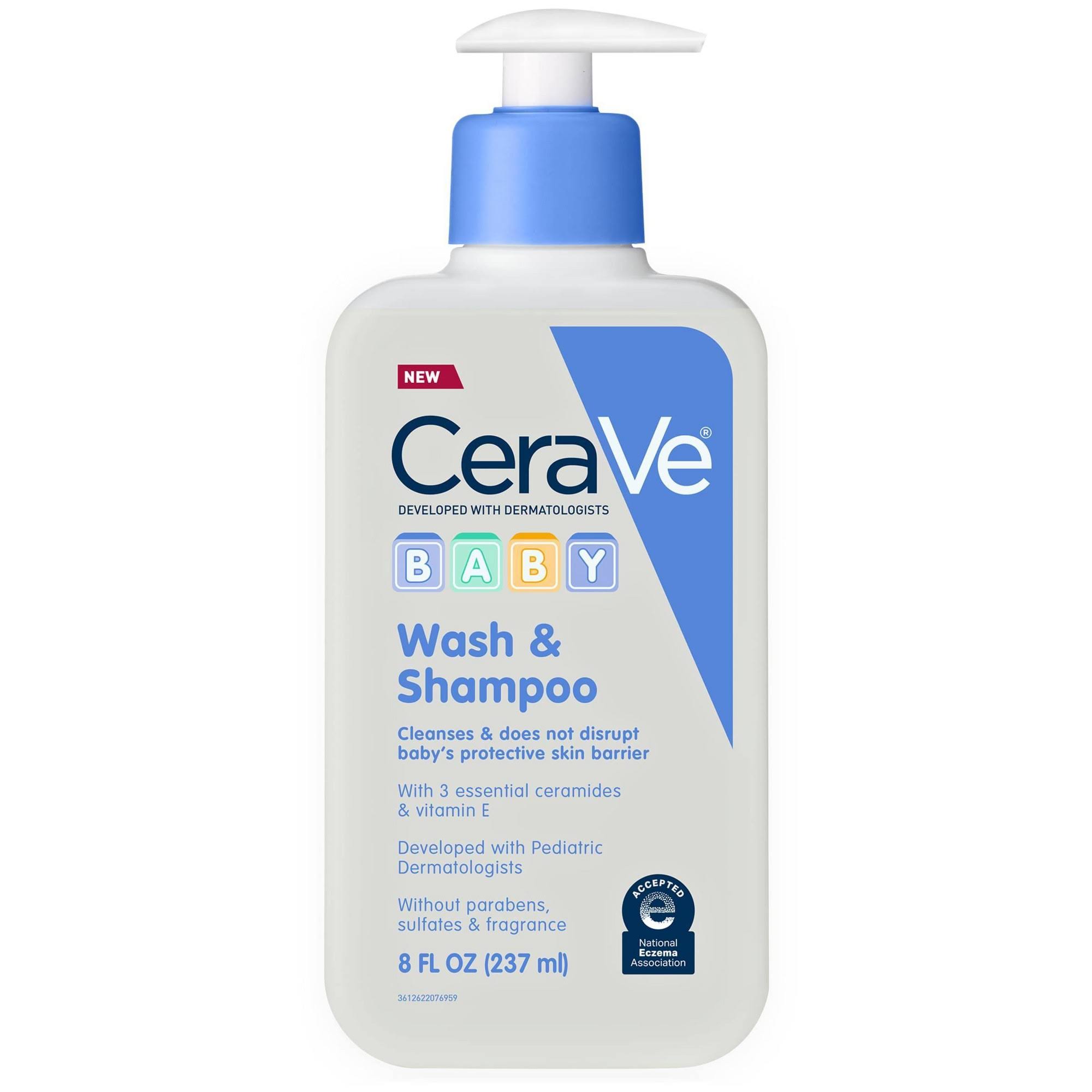 Cerave Wash & Shampoo, Baby - 8 fl oz