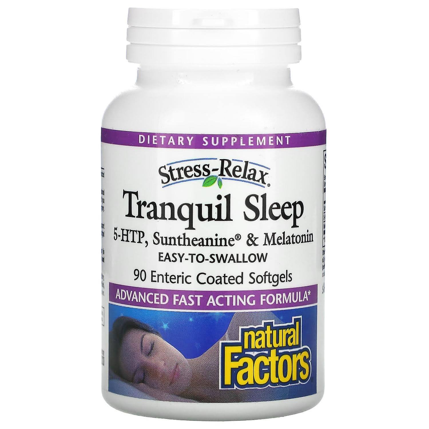 Natural Factors Stress-Relax Tranquil Sleep Dietary Supplement - 90 Softgels