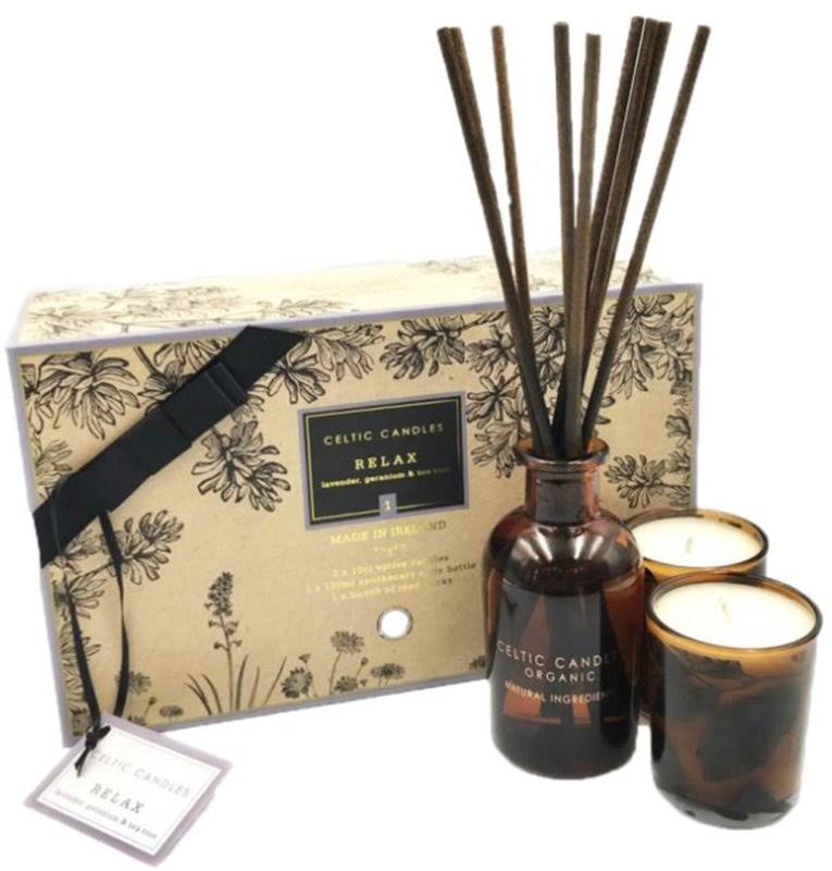 Celtic Candles Organic Relax Gift Set