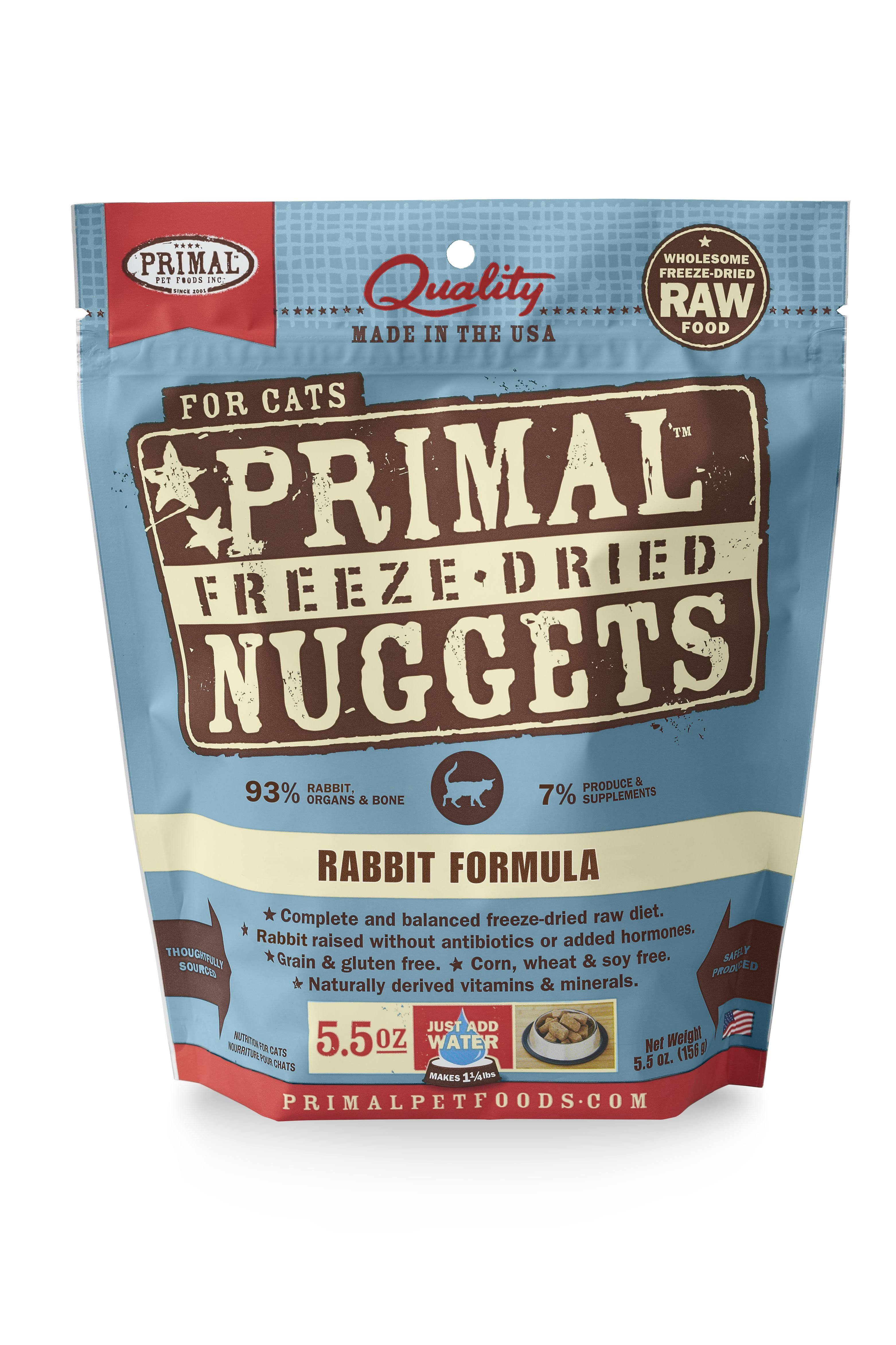 Primal Freeze Dried Cat Food - Rabbit Formula - 5.5 oz.
