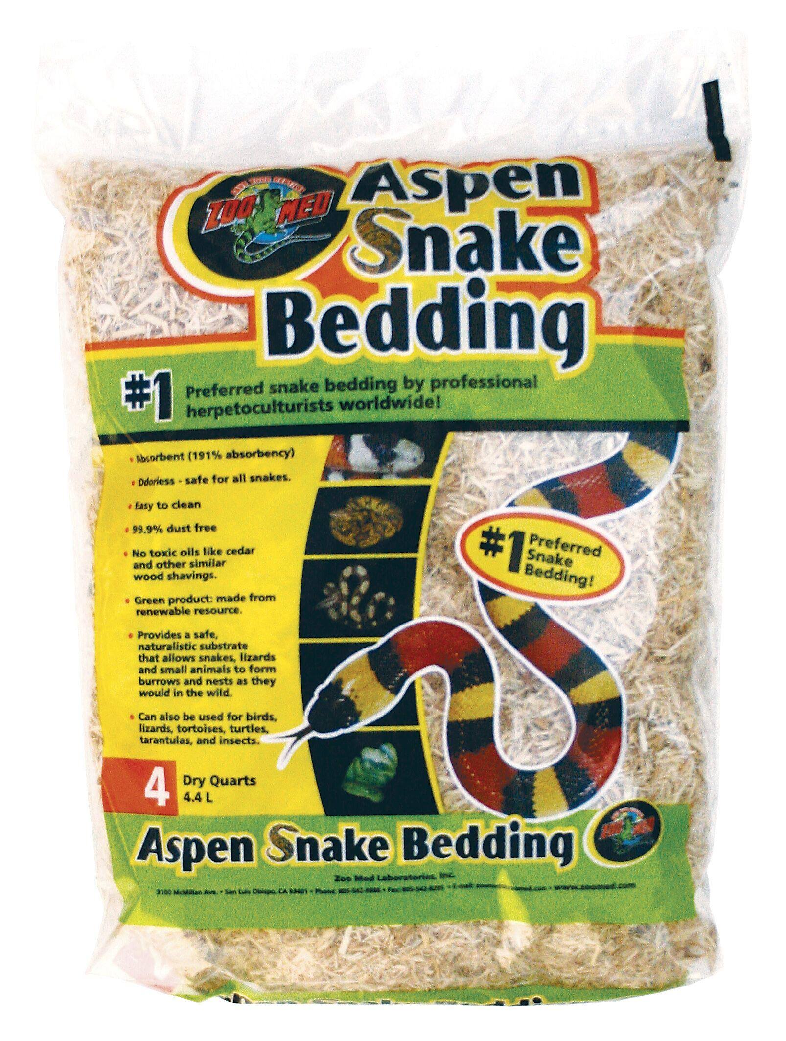 Zoo Med Aspen Snake Bedding - 4 Quarts