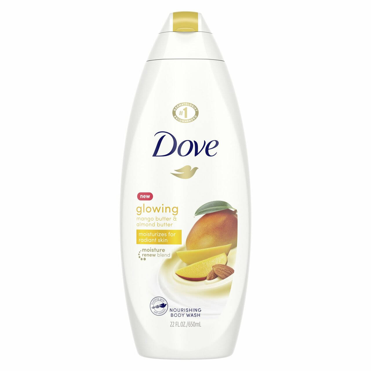 Dove Glowing Body Wash Mango Butter & Almond Butter, 24 oz