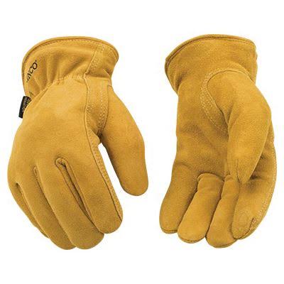 Kinco Lined Grain Buffalo Leather Ranch and Work Glove - Large