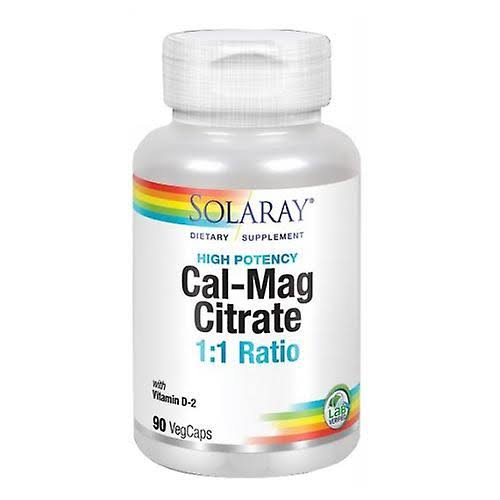 Solaray Cal-mag Citrate Supplement - With Vitamin D, 90 Vegetarian Capsules