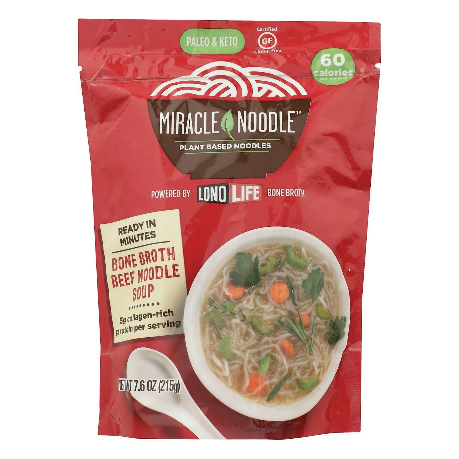 Miracle Noodle - Soup Beef Bone Broth - Pack of 6 - 7.6 OZ