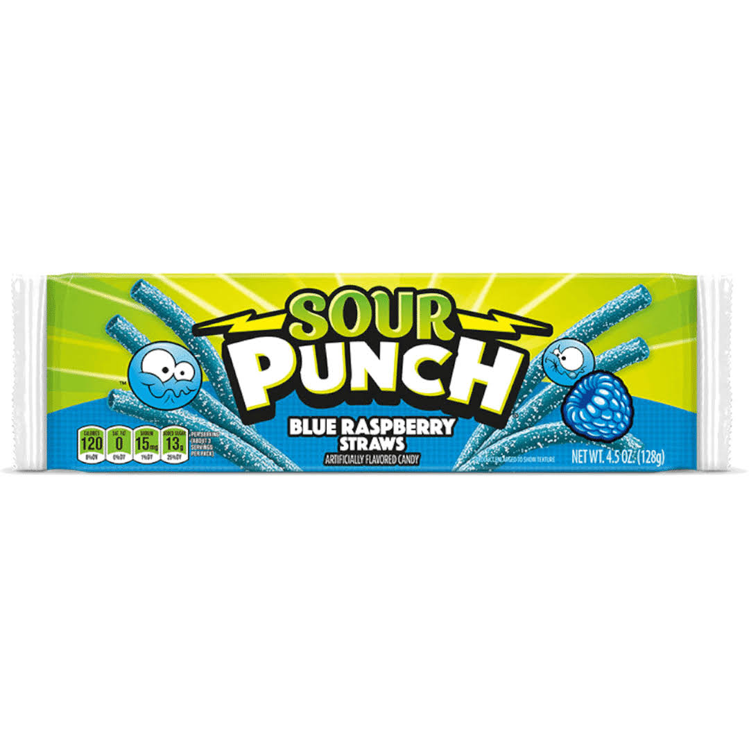 American Licorice Sour Punch Straw Candy - Blue Raspberry