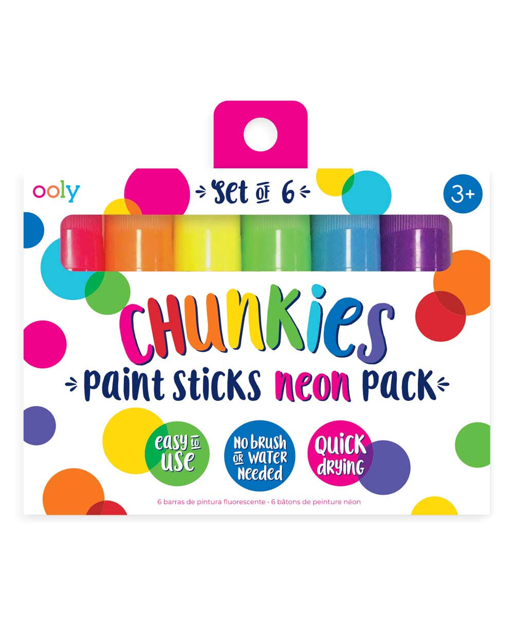 Ooly Chunkies Paint Sticks - Neon - Set of 6