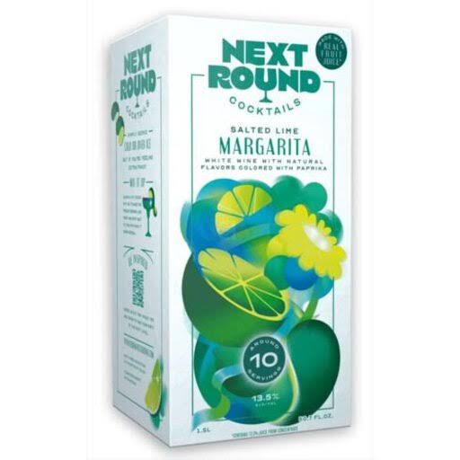 Next Round Cocktails White Wine Salted Lime Margarita Ready to Drink Cocktail, 1.5 L Box