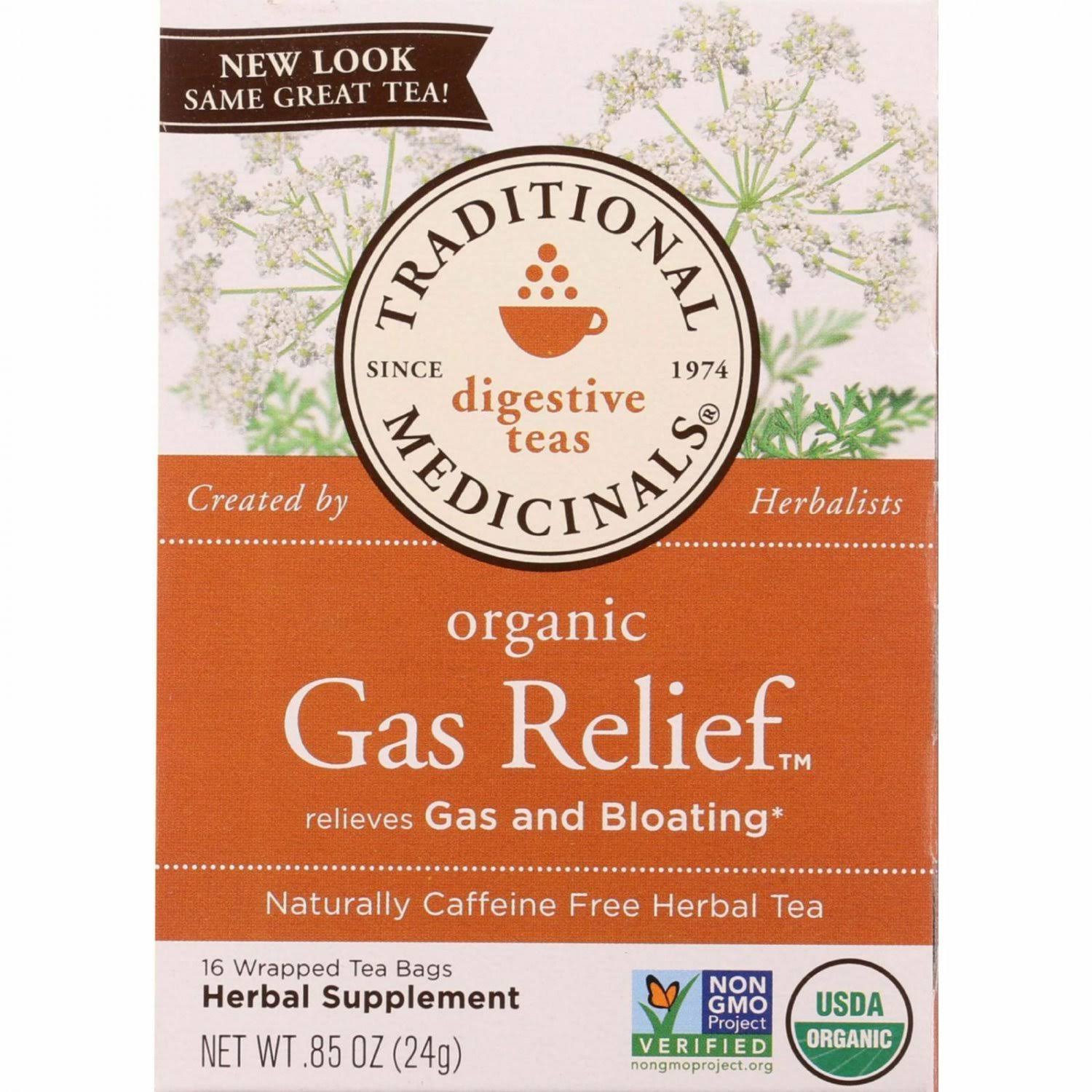 Traditional Medicinals Organic Gas Relief Tea - 16 Tea Bags