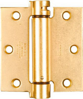 National Hardware Spring Hinge - Brass, 3 1/2"
