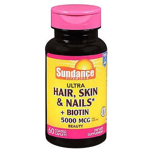 Sundance Hair Skin Nails Plus Biotin Tablets - 60ct, 5000mcg