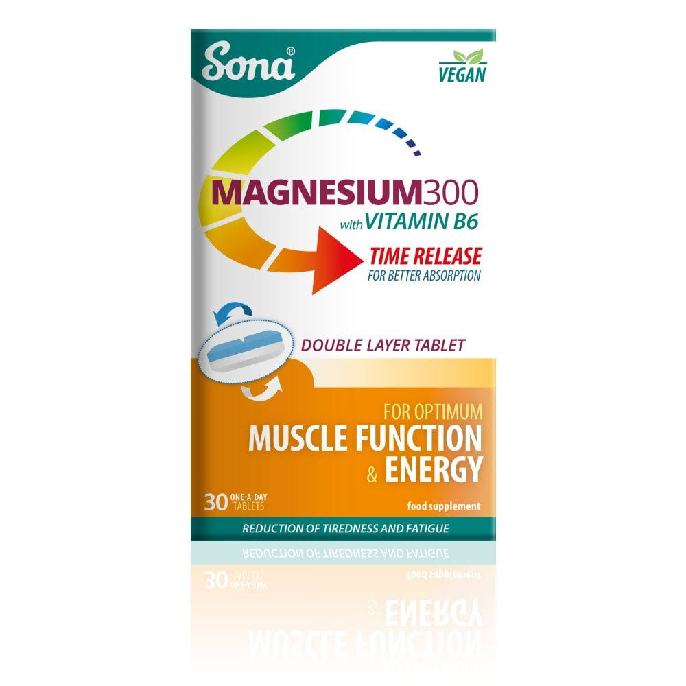 Sona Marine Magnesium 300 with Vitamin B6 - 30 Capsules