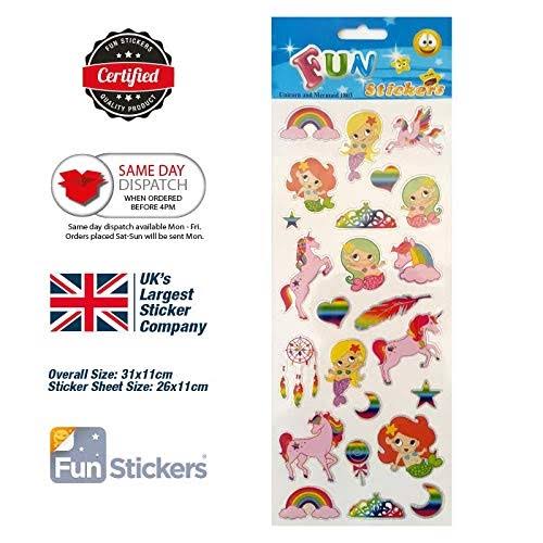 Fun Stickers Unicorn and Mermaid 1803 | Fun Stickers | General