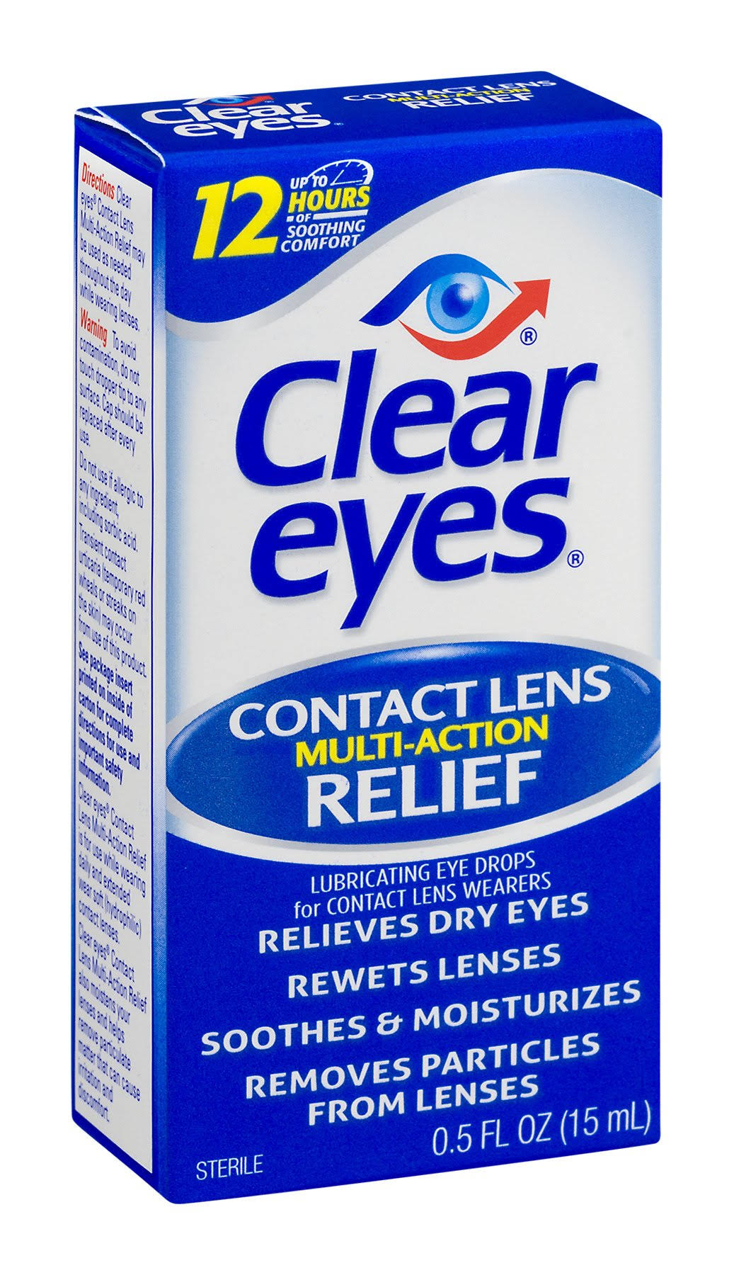 Clear Eyes Contact Lens Relief Soothing Eye Drops - 15ml