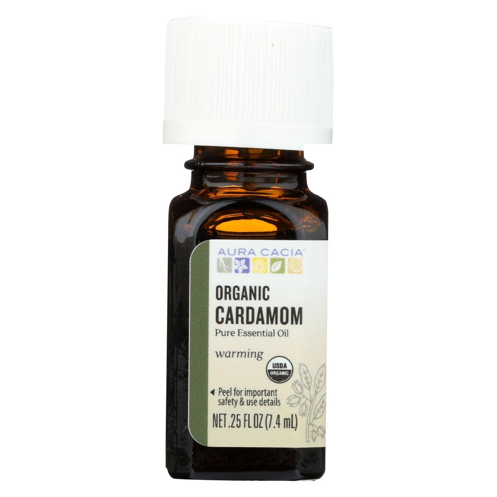 Aura Cacia Pure Essential Oil Organic Cardamom .25 fl oz (7.4 ml)
