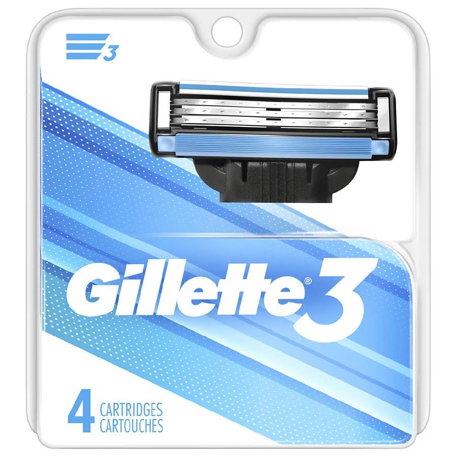 Gillette 3 Mens Razor Blade Refill - 4ct