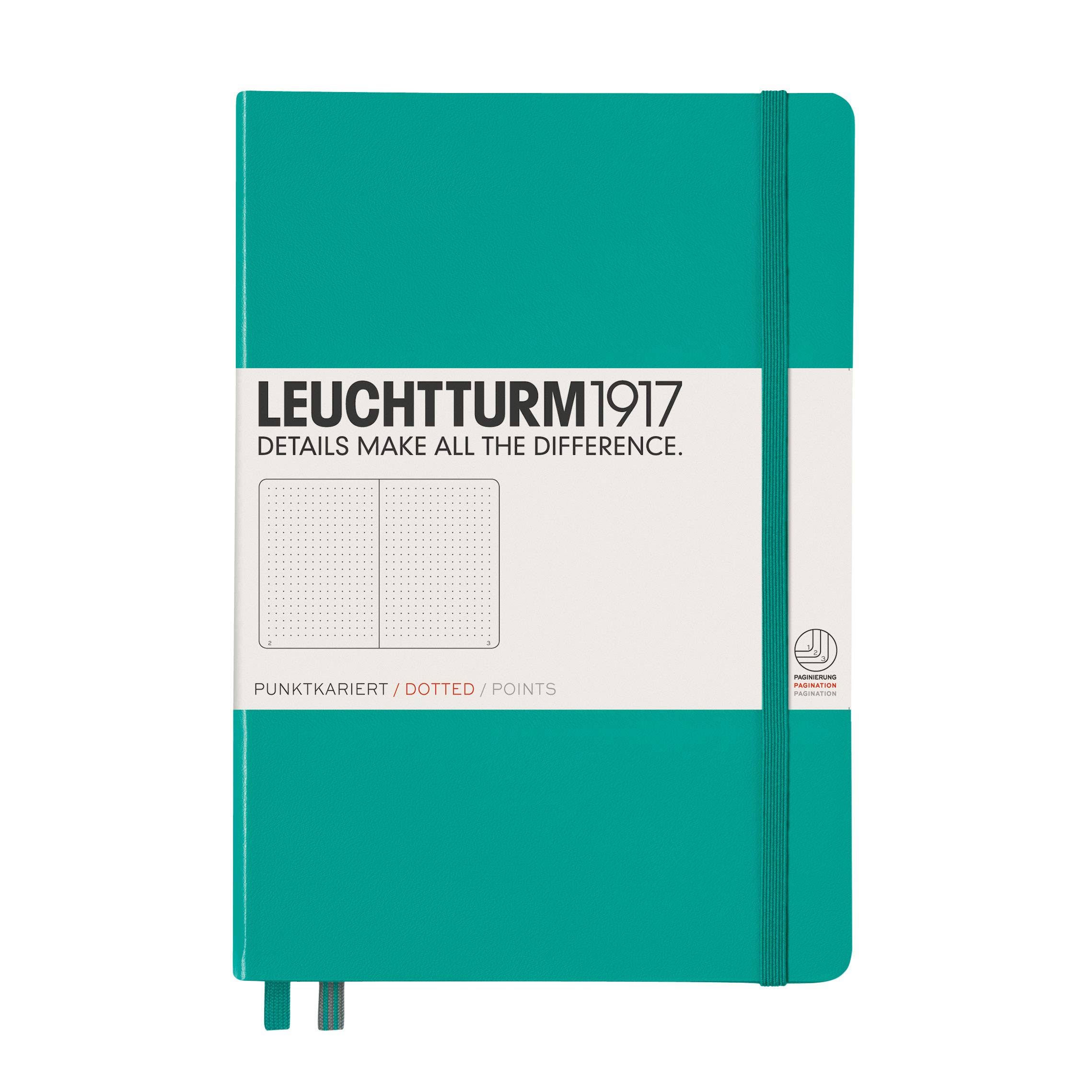 Leuchtturm1917 Hardcover Medium Dotted Journal - Emerald Green, 6" x 8.5"