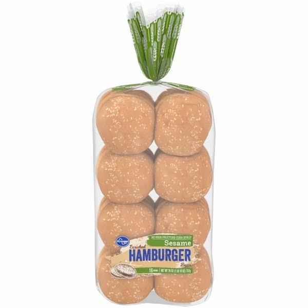 Kroger Sesame Enriched Hamburger Buns - 16 Ct