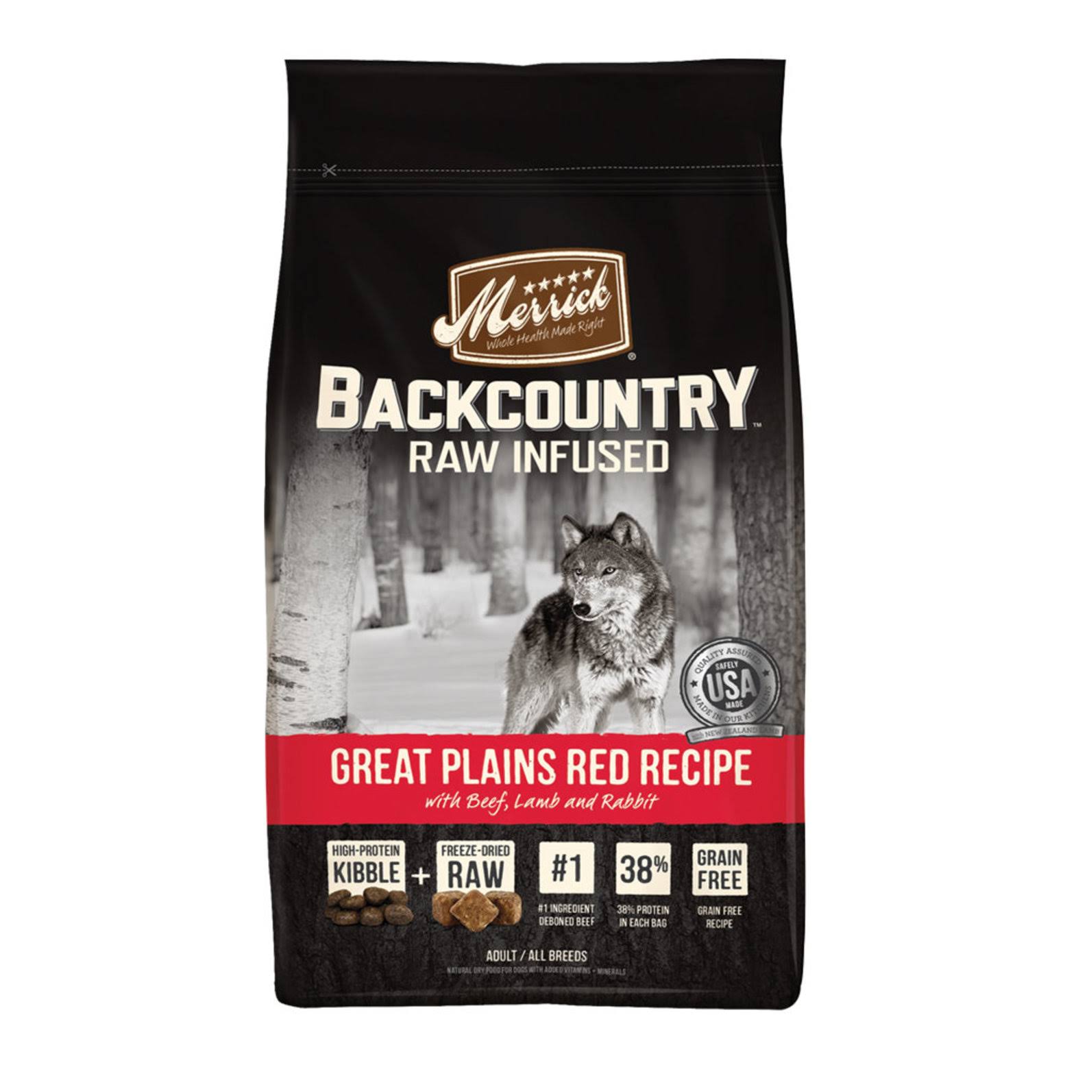 Merrick Backcountry Raw Infused Grain-free Adult Dry Dog Food - Great Plains Red Meat Recipe, 22lbs