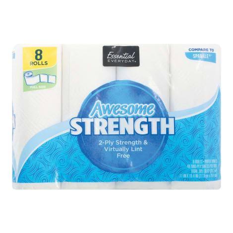 Essential Everyday 2-Ply Full Size Awesome Strength Paper Towels - 305 Sq ft