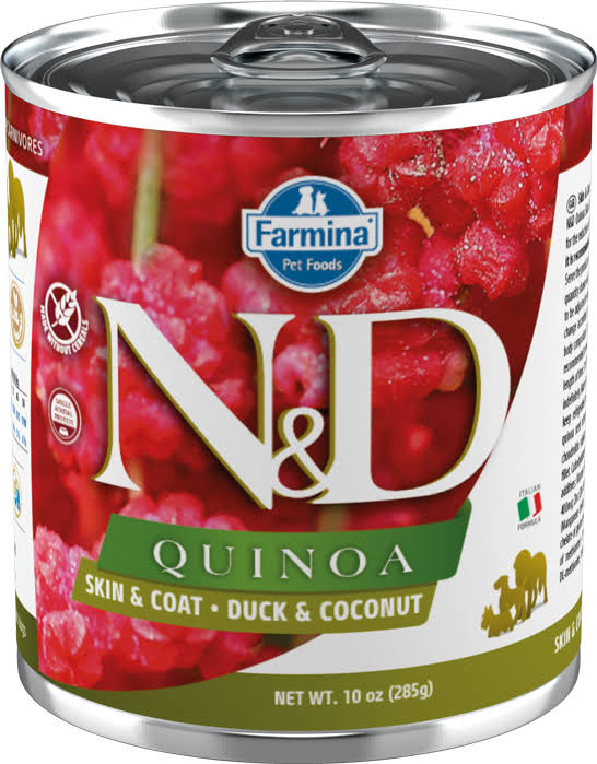 Farmina N and D Quinoa Skin and Coat Adult Dog Food - Herring and Coconut, 285g