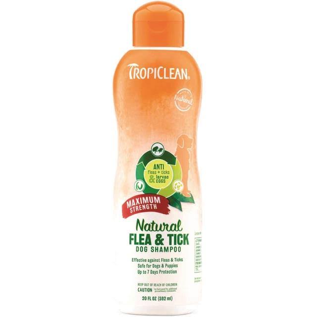 Tropiclean 202573 Natural Flea And Tick Shampoo For Pets - 20oz