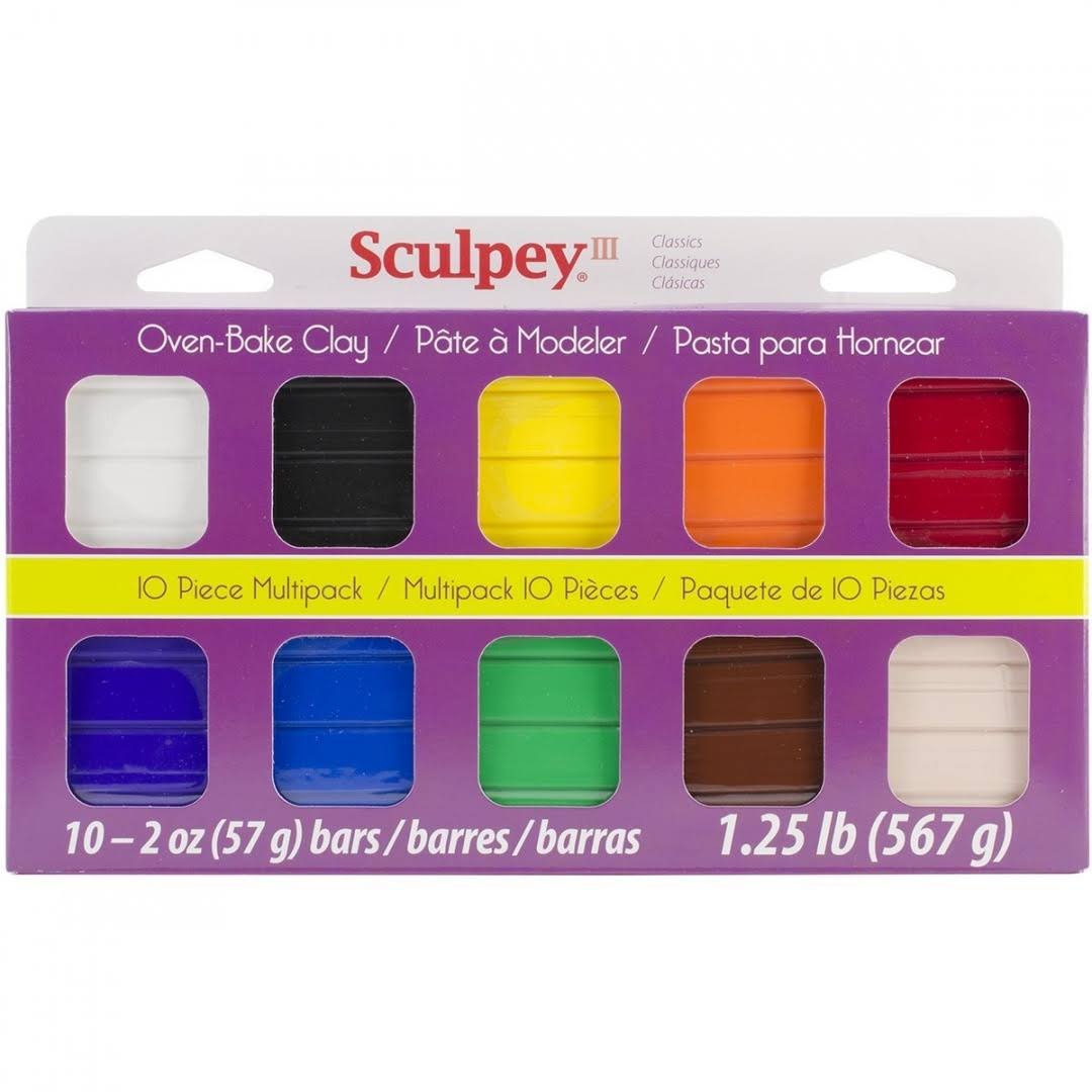 Sculpey III Multipack Classic Collection Clay - 10 Colors, 2oz