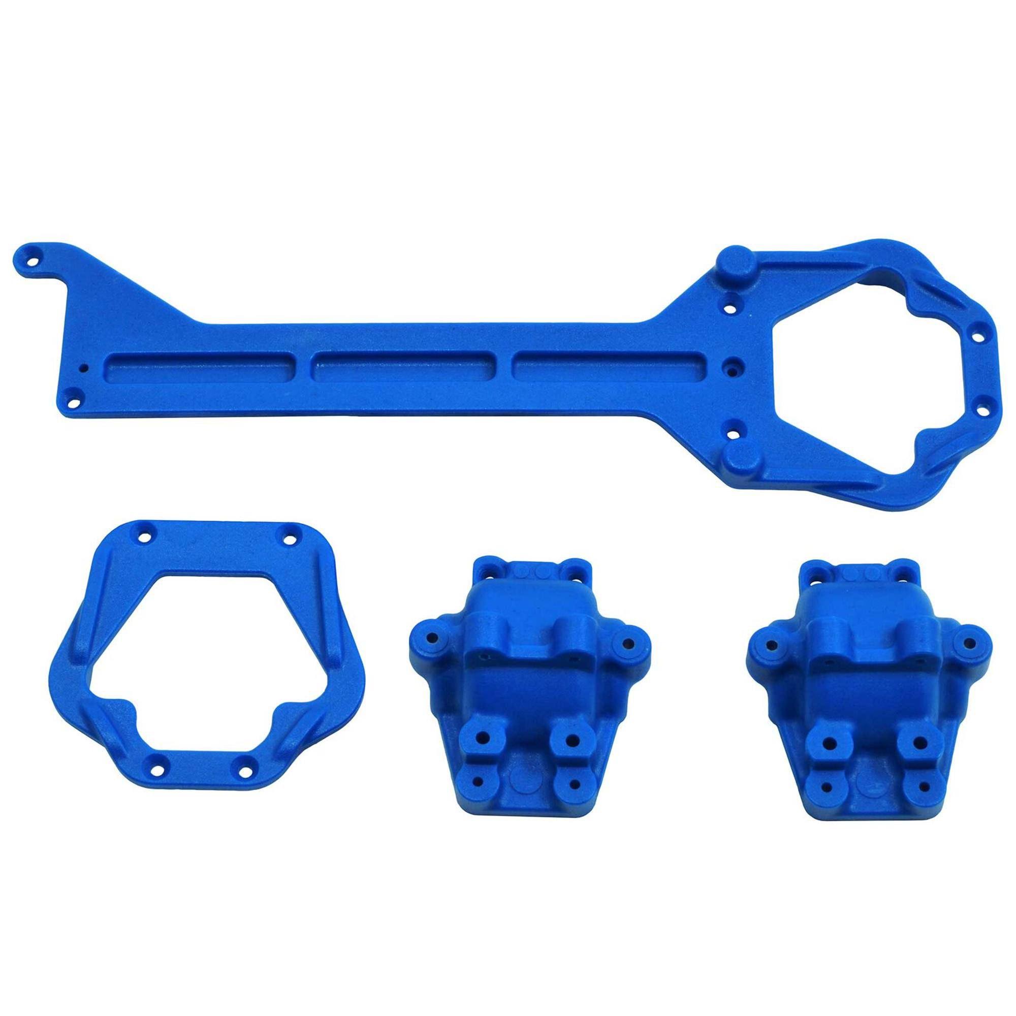 RPM Front And Rear Upper Chassis And Differential Covers - Blue