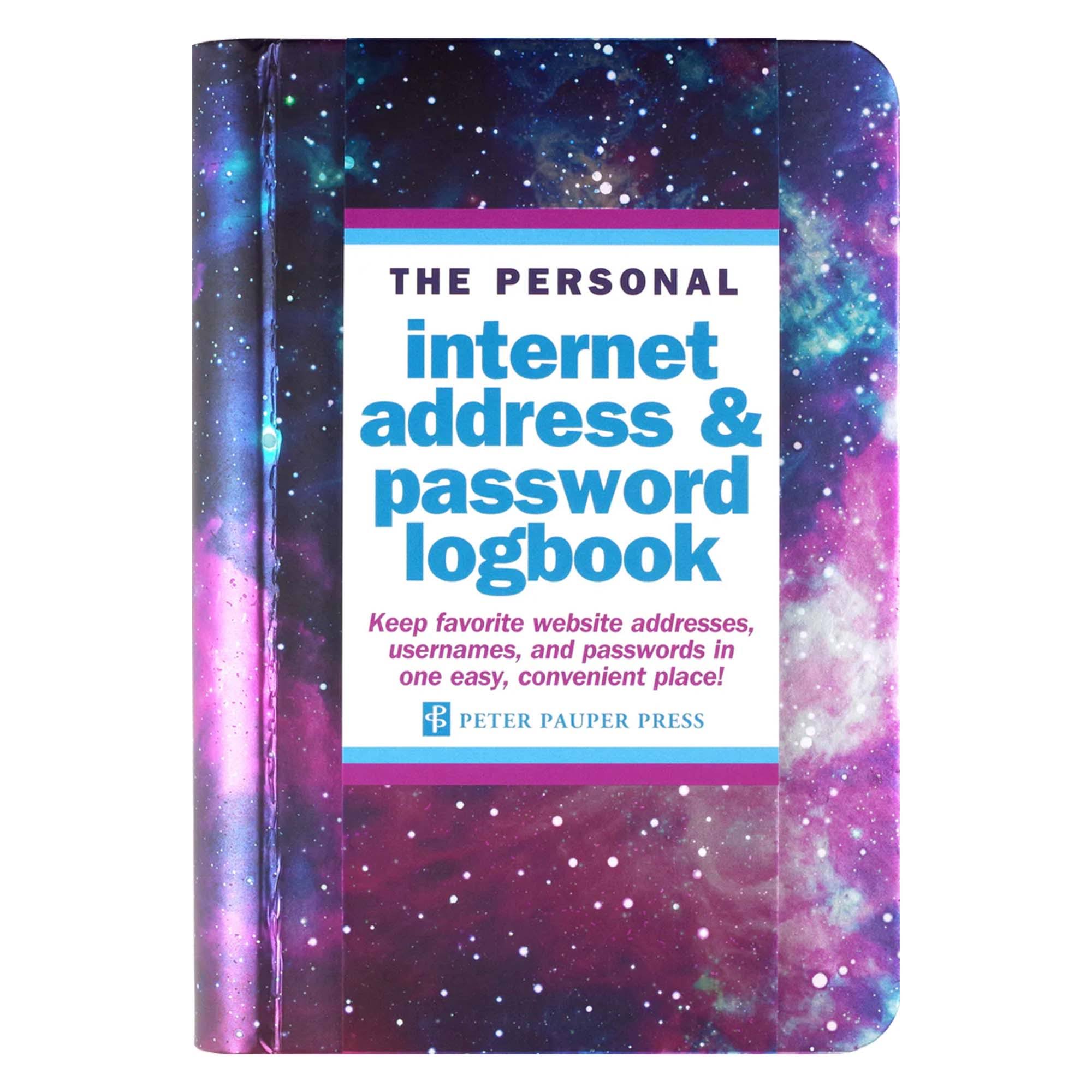 Galaxy Internet Address and Password Logbook - Peter Pauper Press