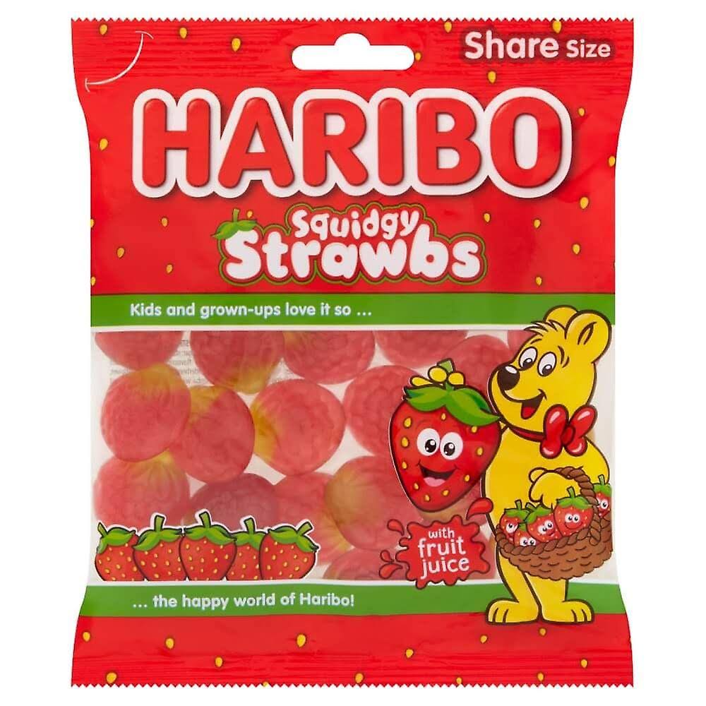 HARIBO The Squidgy Strawbs Share Bag, 160g bag