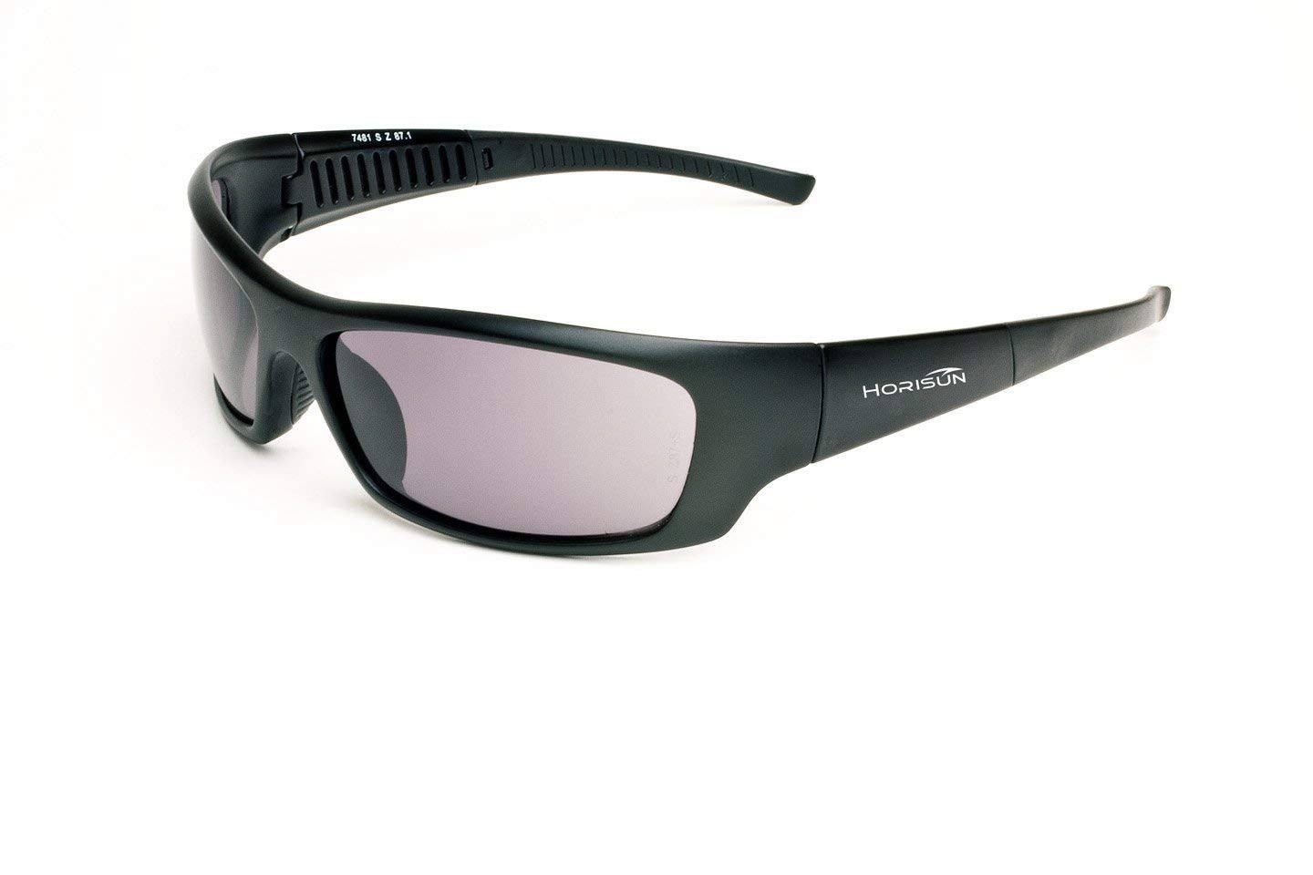 Z87Horisun 7481 Safety Glasses, Satin Black Frame/Smoke Lens | General