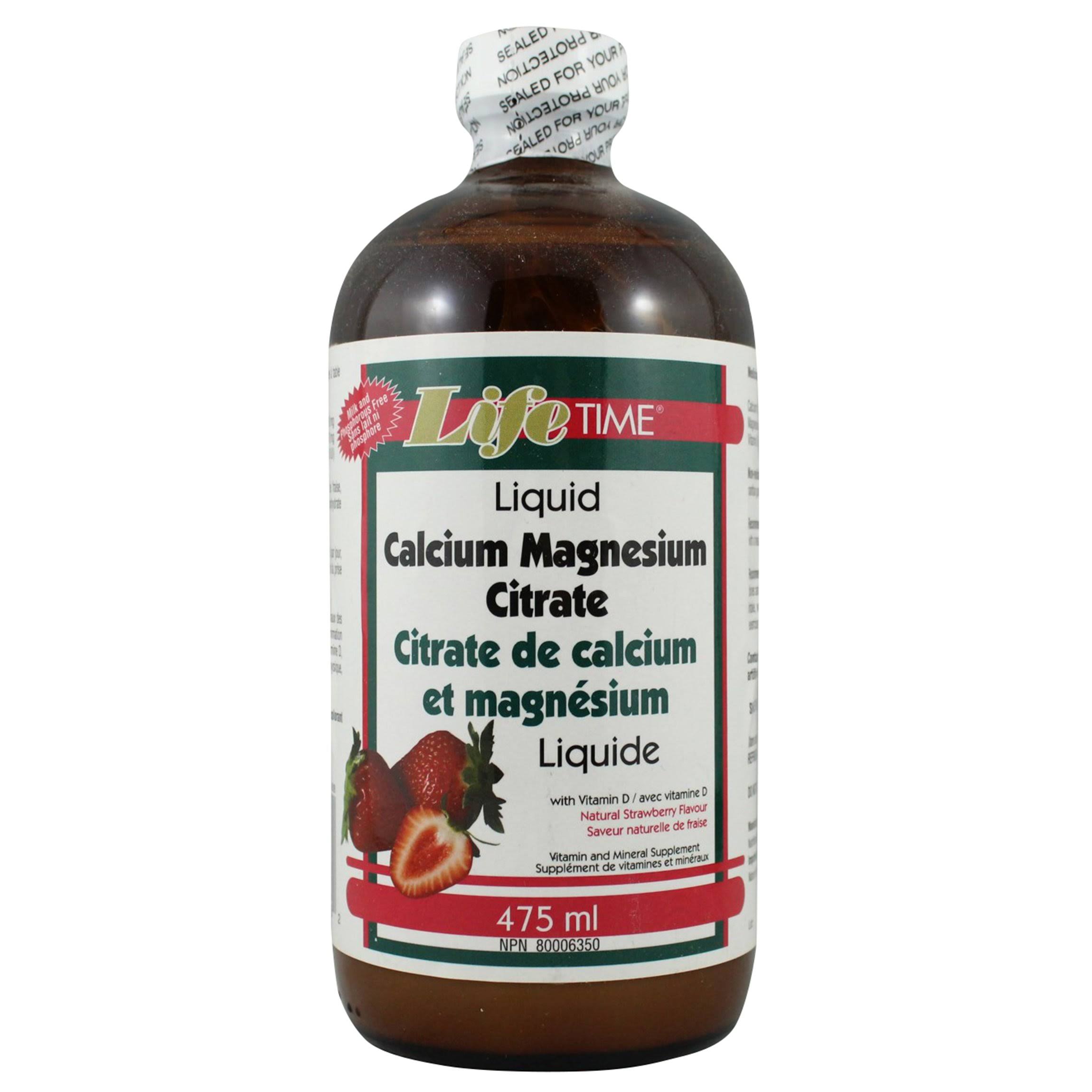 Lifetime Calcium Magnesium Citrate - Strawberry, 16oz