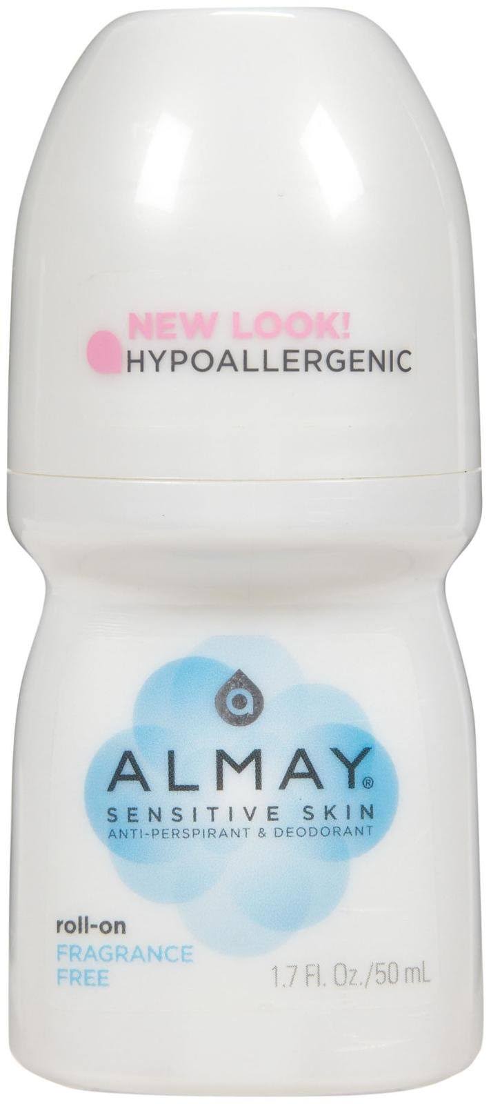 Almay Anti-Perspirant & Deodorant Sensitive Skin Roll-On Fragrance Free - 1.7oz