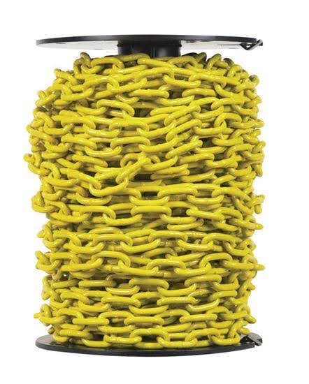 Campbell PD0725027 System 3 Grade 30 Low Carbon Steel Proof Coil Chain - Yellow Polycoated, 3/16", 100'