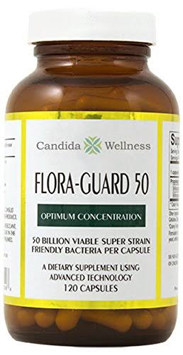 Flora Acido Guard (120 Capsules) Candida Lactobacillus Acidophilus and Lacto Casei Non Dairy Probiotic Treatment for Yeast Infection - Great for Kids,