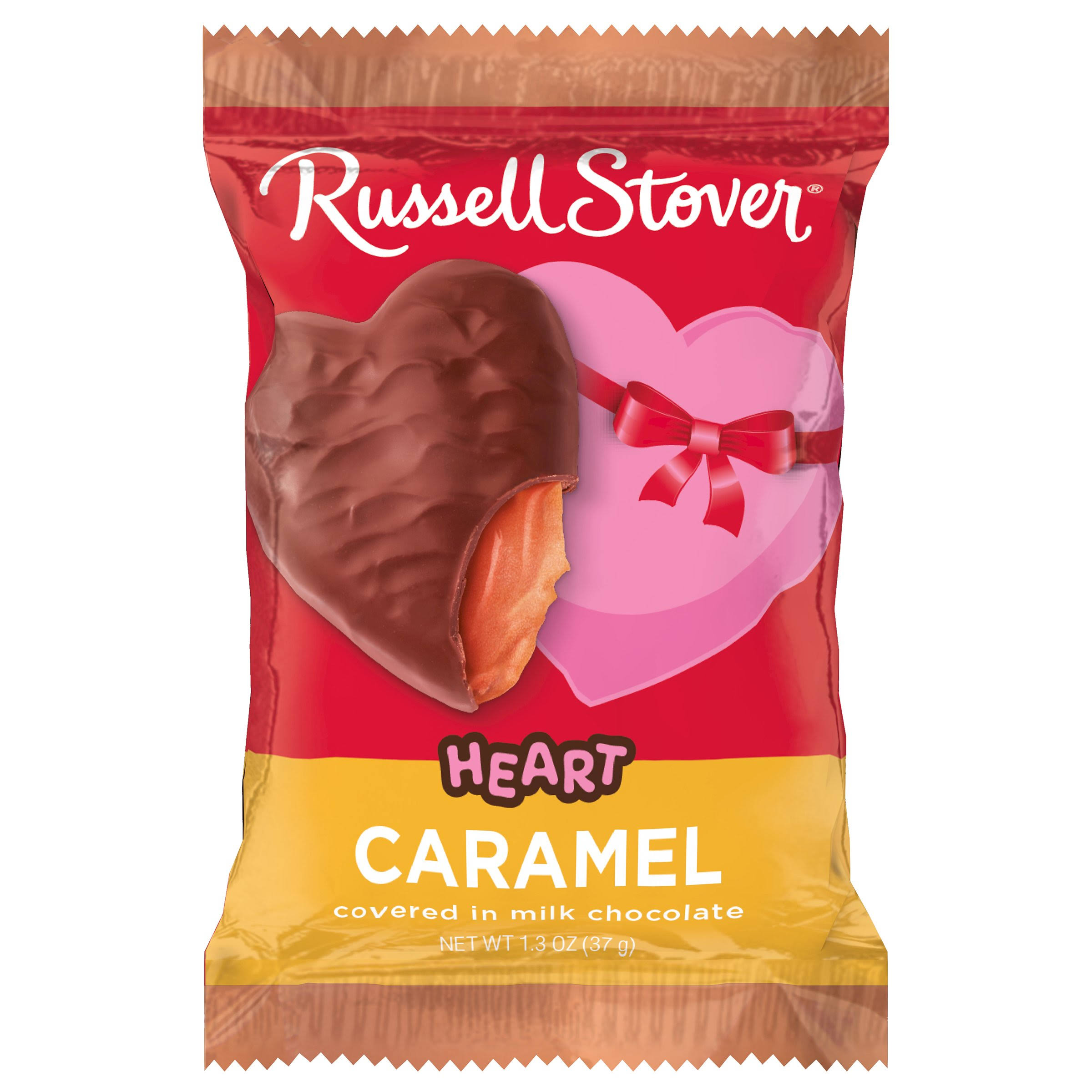 Russell Stover Milk Chocolate Caramel Heart, 1.3 oz.