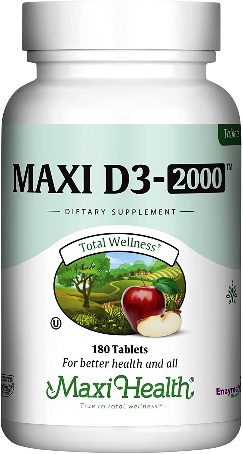 Maxi Health Maxi D3-2000™ Supplement - 180 Tablets