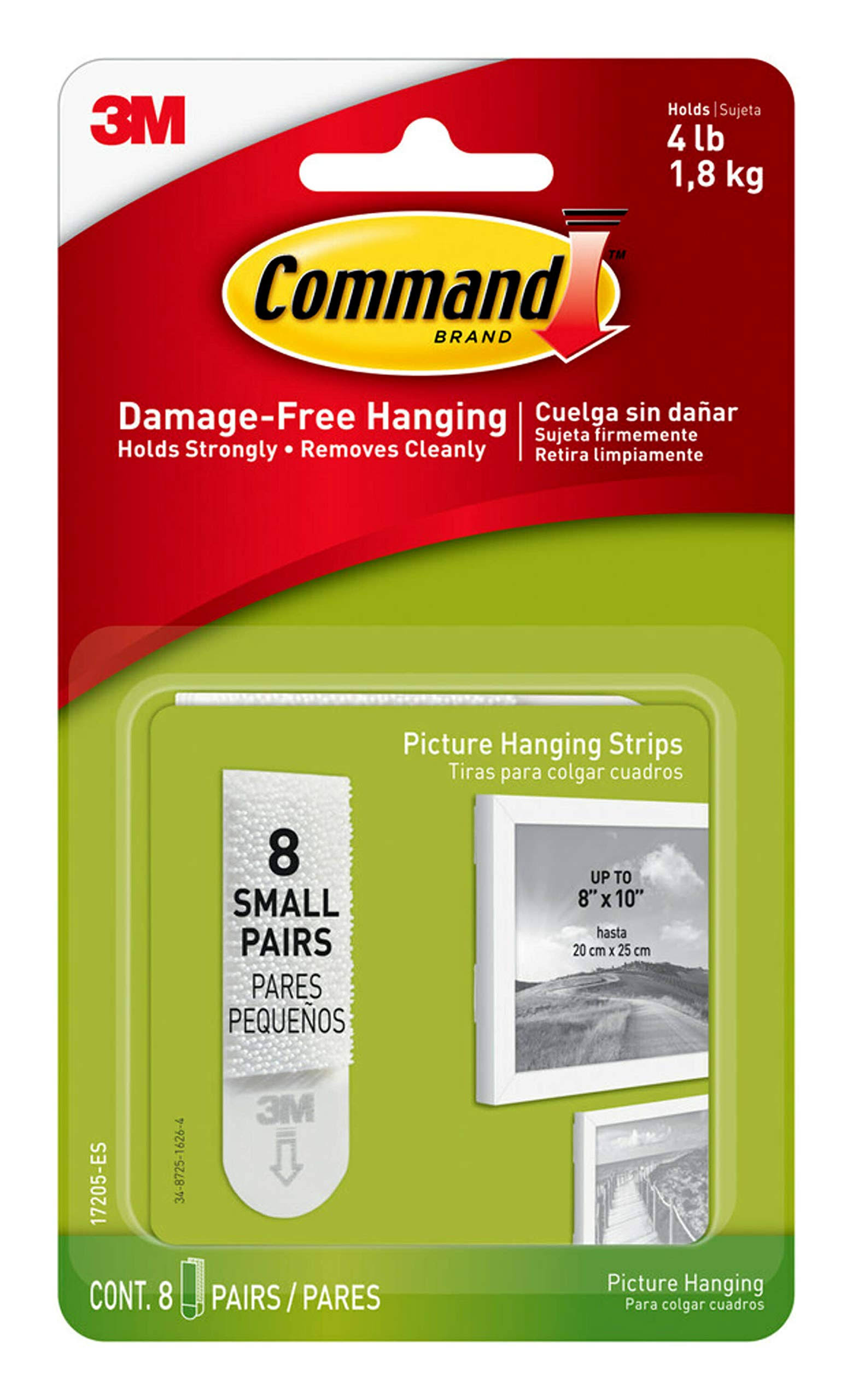 Command Picture Hanging Strips - White, 8 Pack