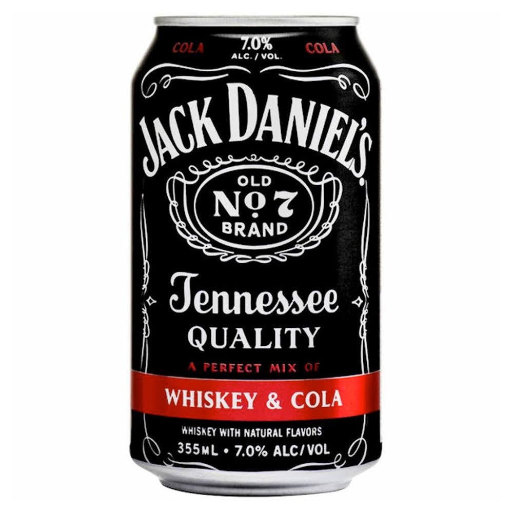 Jack Daniel's Whiskey & Cola, 4 Pack - 4 pack, 355 ml cans