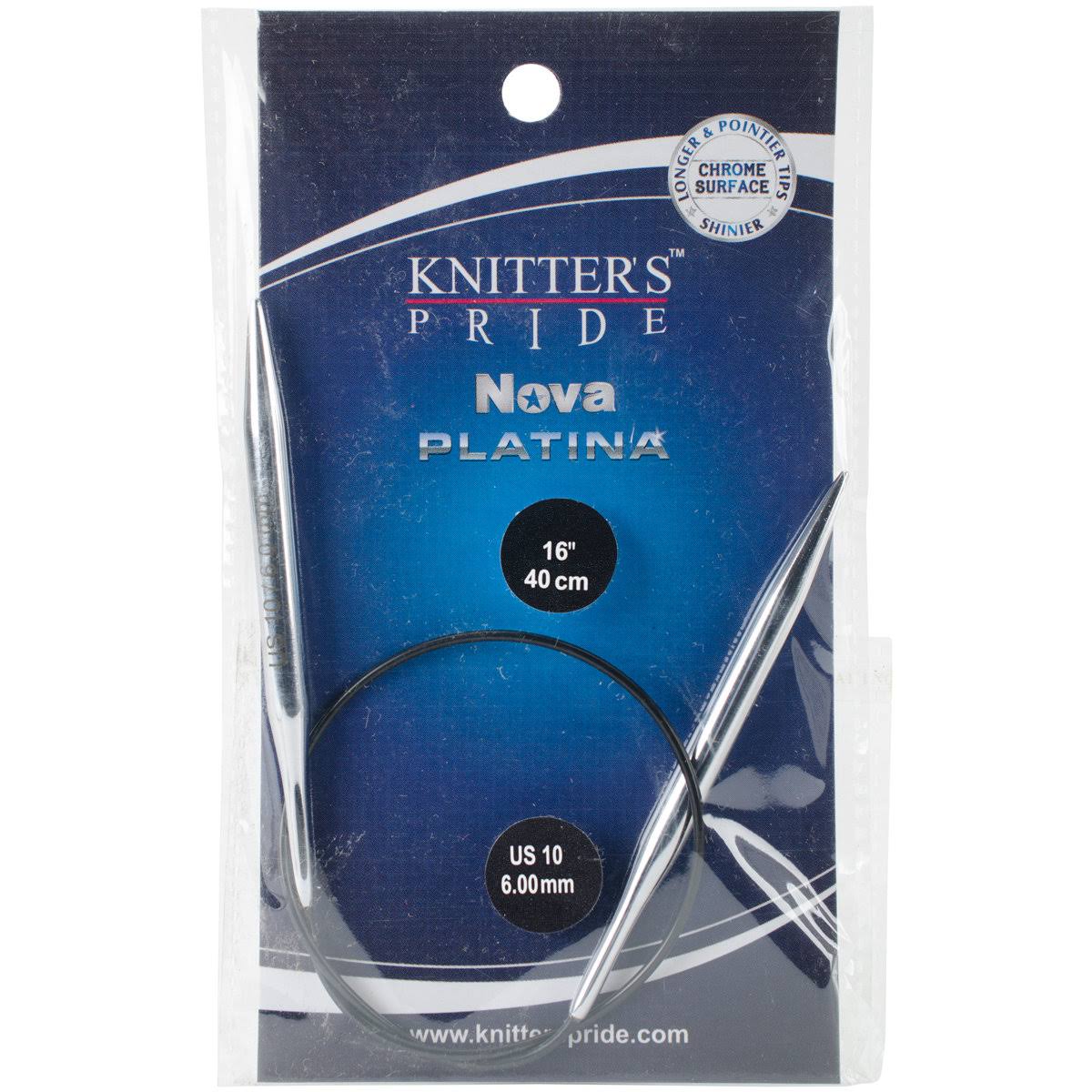 Knitter's Pride Nova Platina Fixed Circular Needles - 16", Size 10