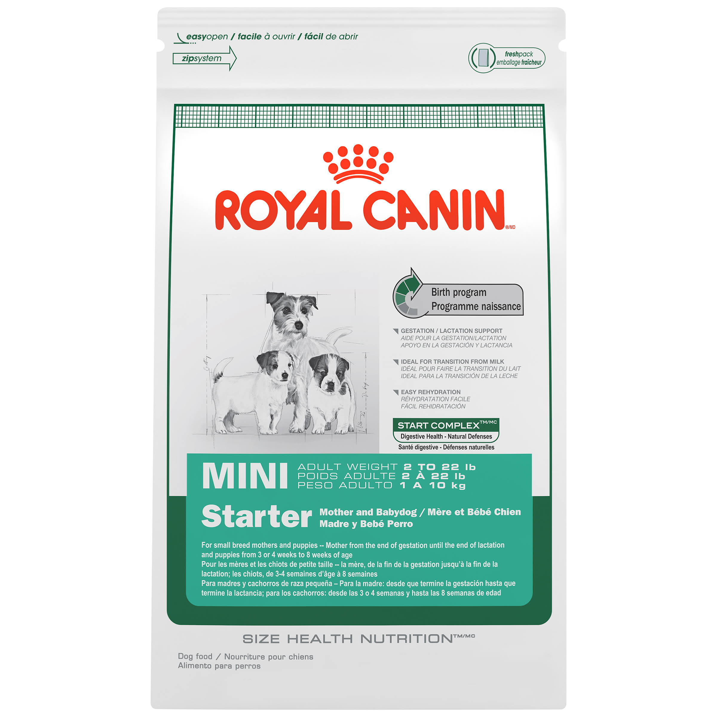 Royal Canin Mini Starter Mother And Babydog Dry Dog Food Formula - 15lbs
