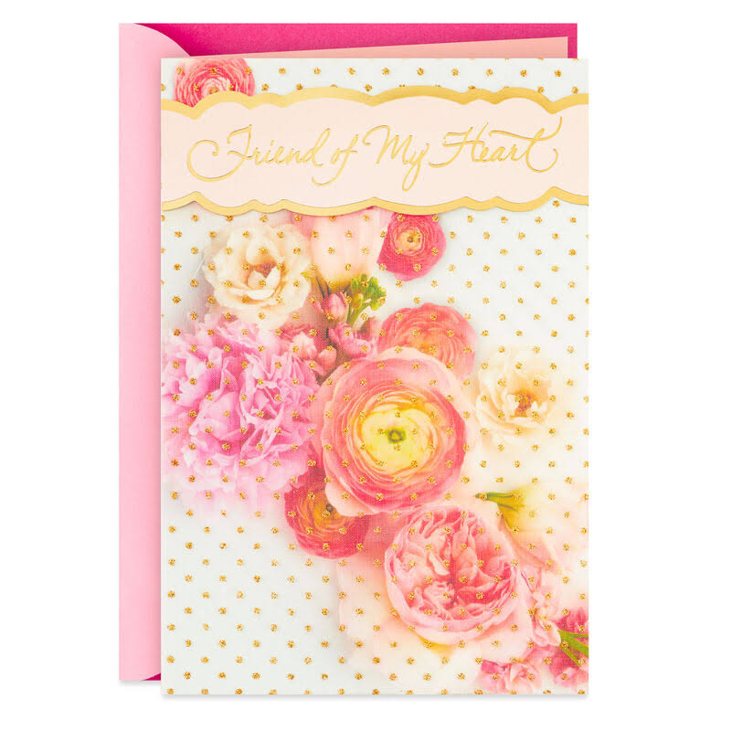 Friend of My Heart Floral Birthday Card